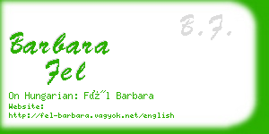 barbara fel business card